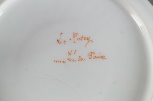 ル・ロゼ パリ　手描き　バラ　グリフィン　金彩　デミタスカップ＆ソーサーセット