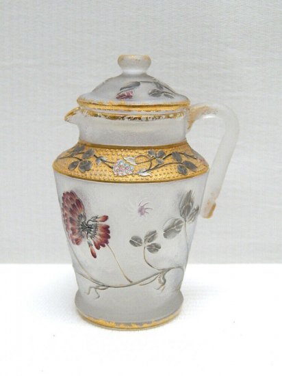 ドームナンシー　カメオグラス　ガラスポット　アールヌーボー　1900年製　希少品