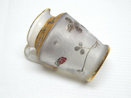 ドームナンシー　カメオグラス　ガラスポット　アールヌーボー　1900年製　希少品
