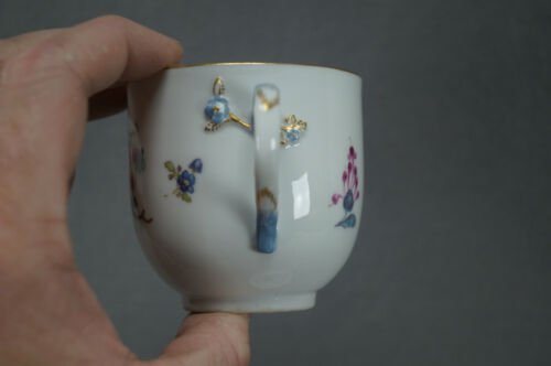 マイセン　手描き　女性　花柄　コーヒーカップ＆ソーサーセット　1756～1780年頃