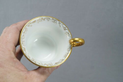 ゲラン　リモージュ　セーヴルスタイル　ナポレオン＆ジョセフィーヌ　ポートレート　コバルトブルー＆ゴールド　カップ＆ソーサー