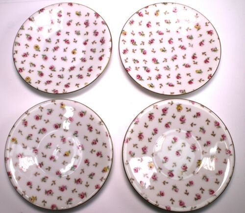 TV　T&V　リモージュ　手描き　花柄　カップ＆ソーサー　4点セット