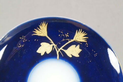 バウオ＆ドッター　リモージュ　コバルトブルー＆ゴールド　花柄　デミタスカップ＆ソーサーセット　1880年代
