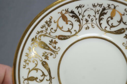 フランソワ　リモージュ　手描き　風景画　ゴールド　チョコレートカップ＆ソーサーセット　1919年製