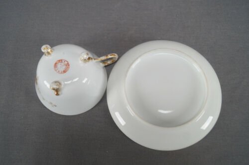 P.H.レオナール　リモージュ　手描き　ピンク＆ブルー　花柄　金彩　デミタスカップ＆ソーサーセット