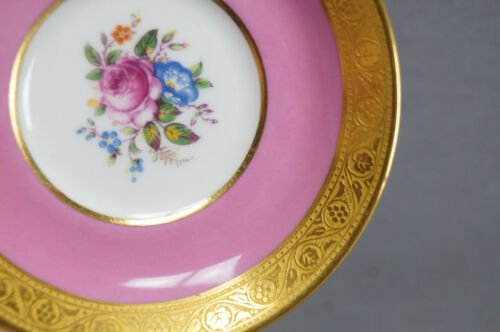 パラゴン　バラ　ブーケ　ポンパドールピンク＆ゴールド　デミタスカップ＆ソーサーセット