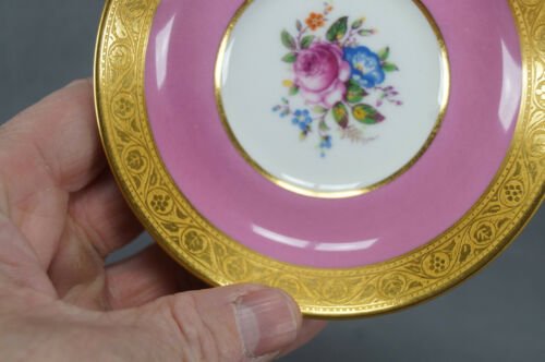 パラゴン　バラ　ブーケ　ポンパドールピンク＆ゴールド　デミタスカップ＆ソーサーセット