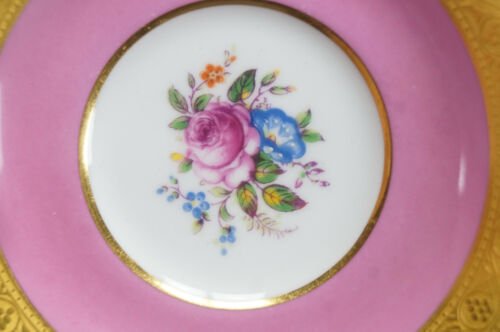 パラゴン　バラ　ブーケ　ポンパドールピンク＆ゴールド　デミタスカップ＆ソーサーセット