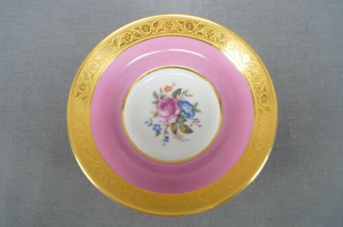 パラゴン　バラ　ブーケ　ポンパドールピンク＆ゴールド　デミタスカップ＆ソーサーセット