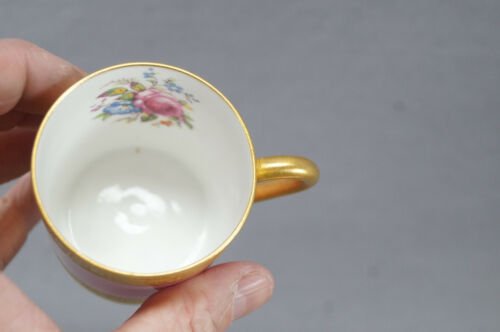 パラゴン　バラ　ブーケ　ポンパドールピンク＆ゴールド　デミタスカップ＆ソーサーセット