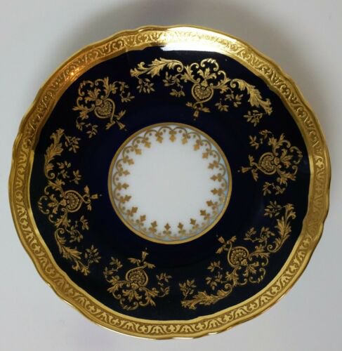 レイノー　リモージュ　チャイナ　グラン・シエクル　コバルトブルー＆ゴールド　デミタスカップ＆ソーサーセット　希少品