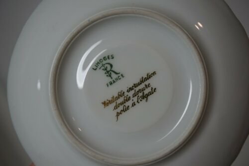 レイノー　リモージュ　チャイナ　グラン・シエクル　コバルトブルー＆ゴールド　デミタスカップ＆ソーサーセット　希少品