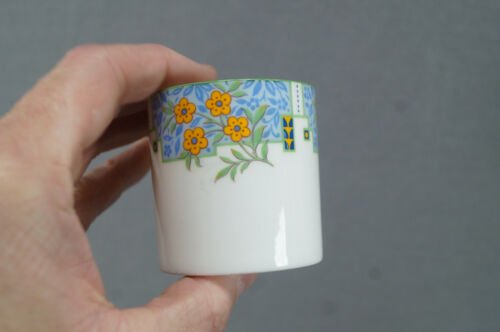 エインズレイ　B3470　アールデコ　フラワーハンドル　ボーンチャイナ　デミタスカップ＆ソーサーセット