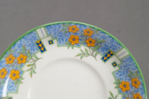 エインズレイ　B3470　アールデコ　フラワーハンドル　ボーンチャイナ　デミタスカップ＆ソーサーセット