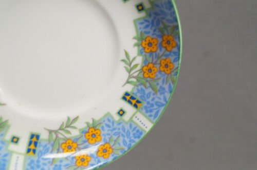 エインズレイ　B3470　アールデコ　フラワーハンドル　ボーンチャイナ　デミタスカップ＆ソーサーセット