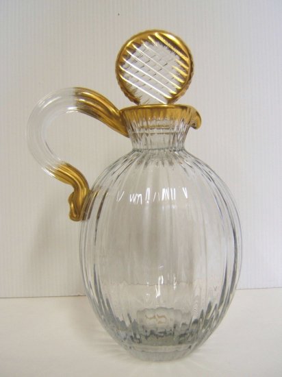 ドームナンシー　水差し&グラス　クリスタルグラス・金色　1890年製