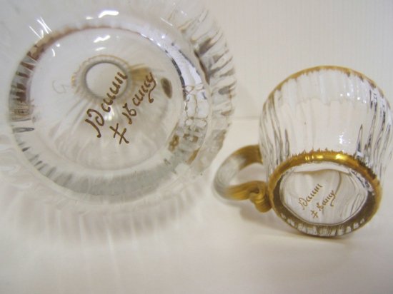 ドームナンシー　水差し&グラス　クリスタルグラス・金色　1890年製