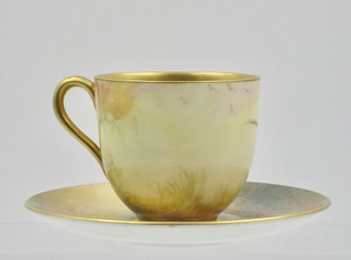 ロイヤルウースター　雉『キンケイチョウ』のデミタスカップ＆ソーサー