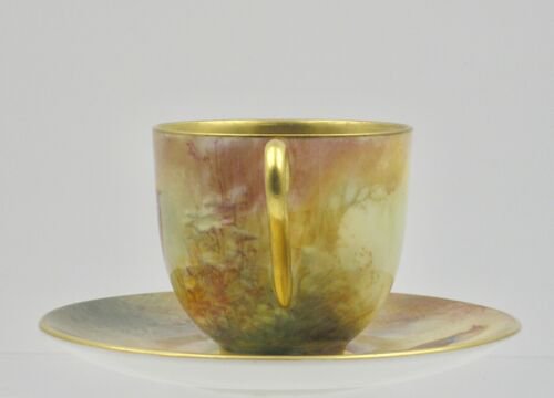 ロイヤルウースター　雉『キンケイチョウ』のデミタスカップ＆ソーサー