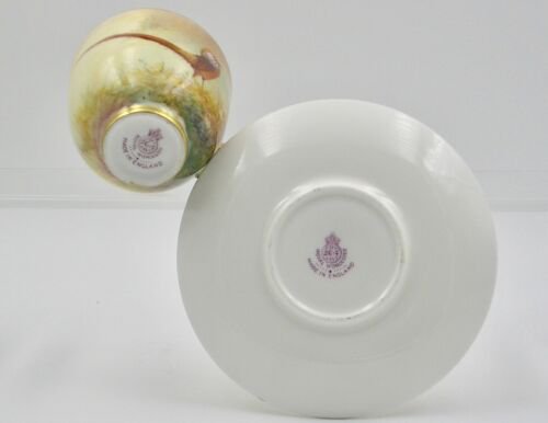 ロイヤルウースター　雉『キンケイチョウ』のデミタスカップ＆ソーサー