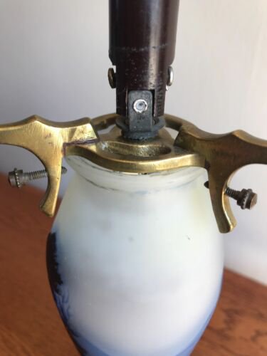 エミール・ガレ　ワシと風景の青いランプ　1800年代後期