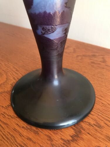 エミール・ガレ　ワシと風景の青いランプ　1800年代後期