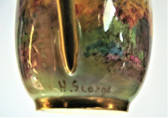 ロイヤルウースター　美しいヨーロッパの風景画のカップ＆ソーサー