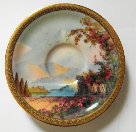 ロイヤルウースター　美しいヨーロッパの風景画のカップ＆ソーサー