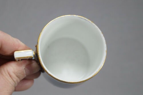 マイセン　マルコリーニ期　コバルトブルー　花柄　金彩　コーヒーカップ＆ソーサーセット　1774～1817年製