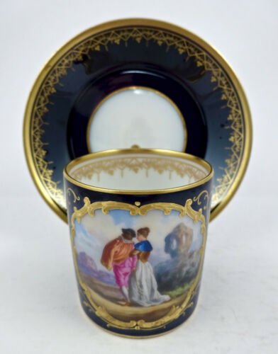 ドレスデン　Wehsner　アンティーク　デミタスカップ＆ソーサーセット