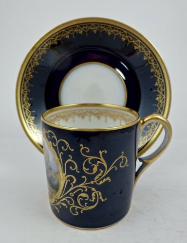 ドレスデン　Wehsner　アンティーク　デミタスカップ＆ソーサーセット