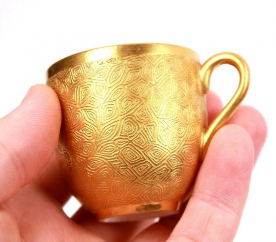 コールポート　デミタスカップ＆ソーサー　ゴールド　1900年製