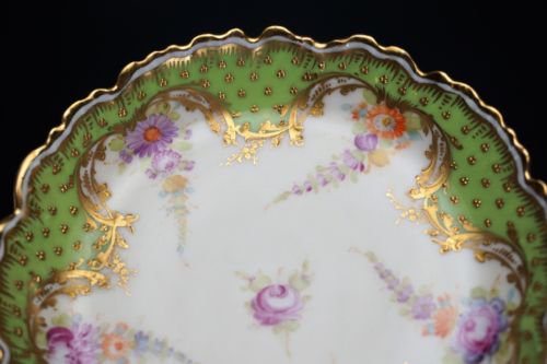 ドレスデン　LAMM　カップ＆ソーサーセット　グリーン　金彩