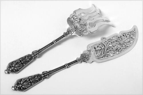 ピュイフォルカ　フランス　スターリングシルバー　フィッシュサーバー　フランソワ一世　ルネサンス