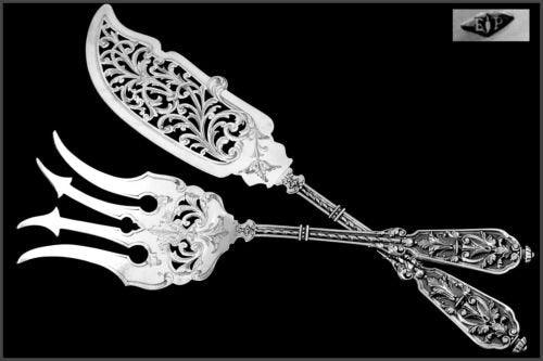 ピュイフォルカ　フランス　スターリングシルバー　フィッシュサーバー　フランソワ一世　ルネサンス