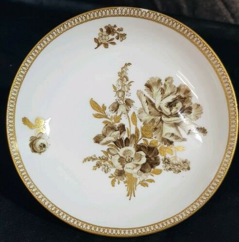 マイセン　カップ＆ソーサー　セピアの花柄　1774年～1814年　マルコリーニ