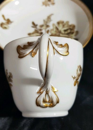 マイセン　カップ＆ソーサー　セピアの花柄　1774年～1814年　マルコリーニ