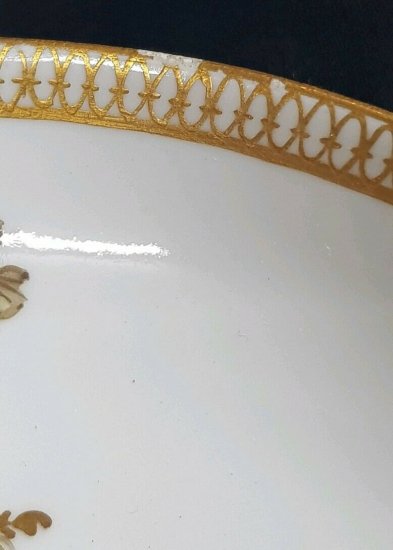 マイセン　カップ＆ソーサー　セピアの花柄　1774年～1814年　マルコリーニ