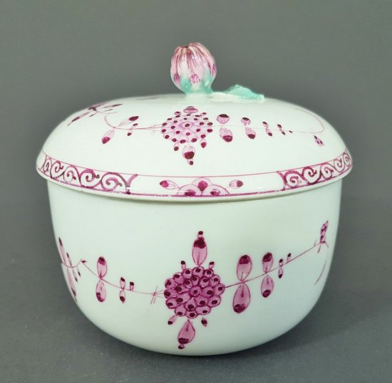 マイセン　シュガーボックス　紫色の花　1774年～1814年　マルコリーニ