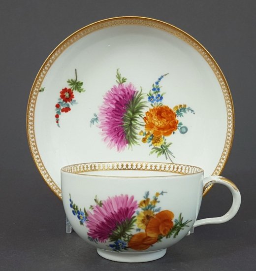マイセン　カップ＆ソーサー　花柄　1774年～1814年　マルコリーニ