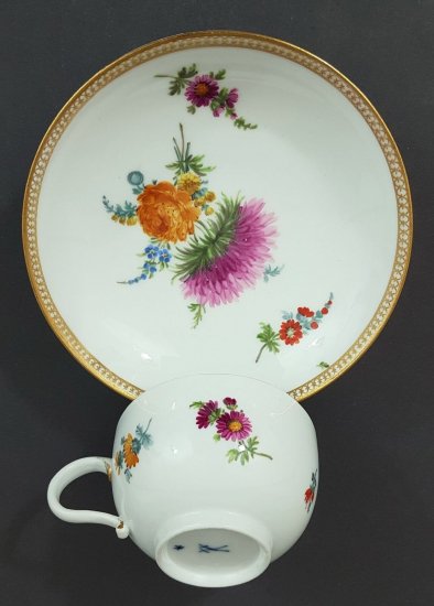 マイセン　カップ＆ソーサー　花柄　1774年～1814年　マルコリーニ