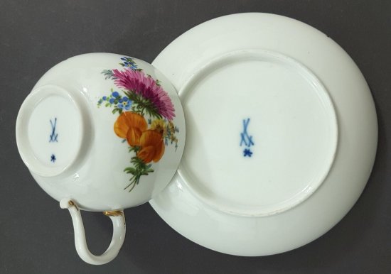 マイセン　カップ＆ソーサー　花柄　1774年～1814年　マルコリーニ