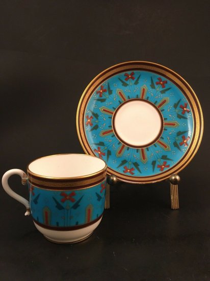 ミントン　カップ＆ソーサー　セレストブルー　1871年製