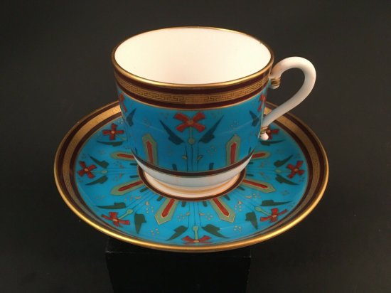 ミントン　カップ＆ソーサー　セレストブルー　1871年製