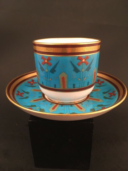 ミントン　カップ＆ソーサー　セレストブルー　1871年製