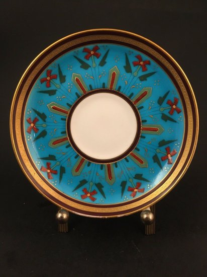 ミントン　カップ＆ソーサー　セレストブルー　1871年製