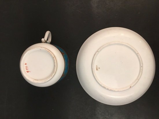 ミントン　カップ＆ソーサー　セレストブルー　1871年製