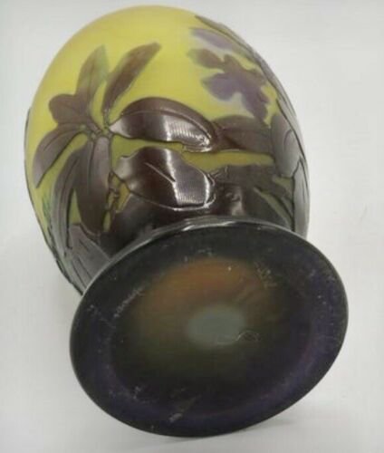 エミール・ガレ　花々と植物のアンティークランプ　植物