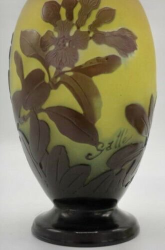 エミール・ガレ　花々と植物のアンティークランプ　植物