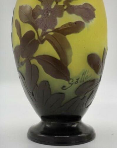 エミール・ガレ　花々と植物のアンティークランプ　植物